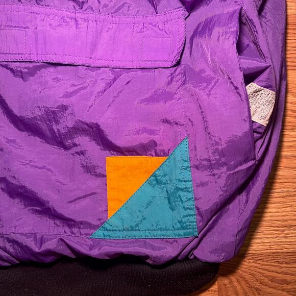 Current Seen Vintage 90s Reversible Windbreaker Jacket | Retro Sportswear Purple - Picture 13 of 15